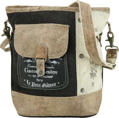 Produktbild von Sunsa Damen/Herren Umhängetasche große Schultertasche Handtasche aus Canvas &  Leder beige 51905