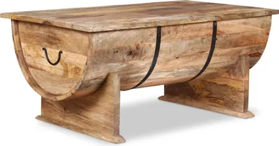 Produktbild von The Living Store Couchtisch Mangoholz Massiv 88 x 50 x 40 cm