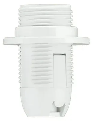 Image de Douille thermoplastique E14-1 Blanc à collerette