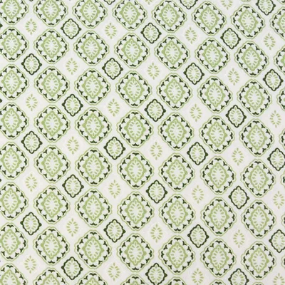 Produktbild von Gardinenstoff Meterware Dekostoff Landhausstoff weiß grün 1,60m