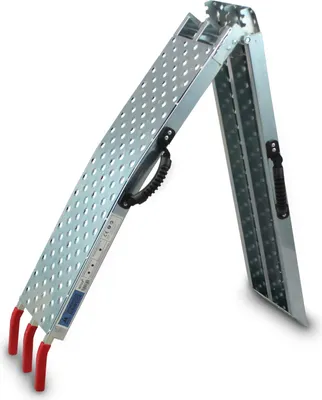 Produktbild von Bituxx 1x Auffahrrampe Verladerampe Quadrampe Motorradrampe Klappbar Stahl bis 400kg Länge 1,76m MS-19284