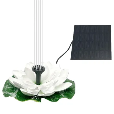 Produktbild von Solar Teichpumpe 1,5W schwimmend, Springbrunnen mit 7 Düsen, automatisch ohne Strom, für Vogelbad, Pool & Garten