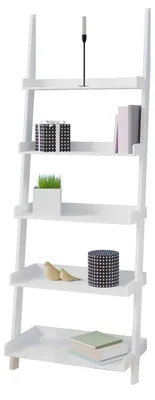 Productafbeelding van Ladderrek Wit met 5 Planken 180cm