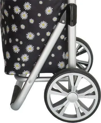 Produktbild von Einkaufswagen Klappbar Daisy - 42L, Wasserabweisend, Ergonomischer Griff, Aluminiumrahmen, Hochwertig & Platzsparend, Perfekt für Markt & Supermarkt