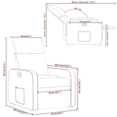 Produktbild von vidaXL Relaxsessel Schwarz Stoff