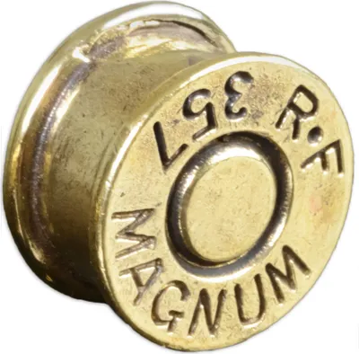 Produktbild von viva-adorno 1 Stück 16mm Flesh Tunnel Plug Messing Vintage Look Patrone gold Größe 10 - 16mm Z468.D3