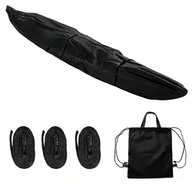 Imagen del producto de Funda universal e impermeable para kayak, fabricada en poliéster 420D, adecuada para kayaks de 3-5.5 m