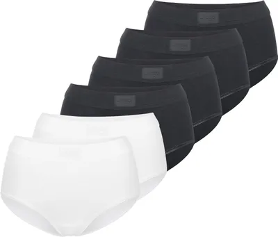 Produktbild von sloggi 6er Pack Double Comfort T Maxi Slip Maxi Slip mit tief geschnittenen Seiten, Aus natürlicher Baumwolle, Atmungsaktiv