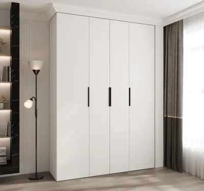 Produktbild von Kleiderschrank mit Regalböden 170/50 LORENA 4 - weiß/schwarz