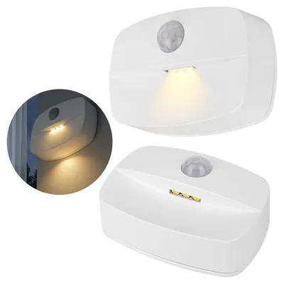 Produktbild von MasterLED Nachtlicht mit Bewegungsmelder 0.6W 50 lm 4000K Neutralweiß 3xAAA Weiß