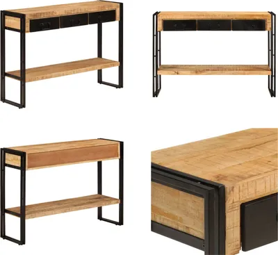Produktbild von vidaXL Konsolentisch 110x30x76 cm Massivholz Mango - Konsolentisch - Konsolentische - Tisch - Flurtisch