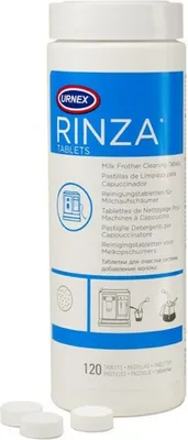 Produktbild von Urnex Rinza (M61) Milchsystem-Reinigungstabletten, 120 Stück.