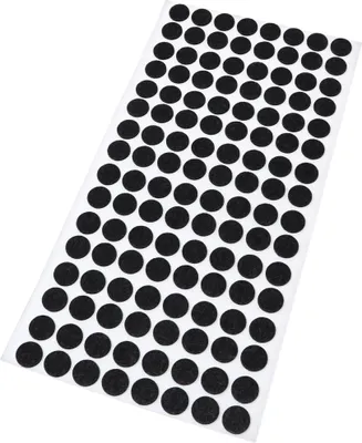 Produktbild von Adsamm® | 128 x Filzgleiter | Ø 12 mm | Schwarz | rund | 1.5 mm dünne selbstklebende Filz-Möbelgleiter in