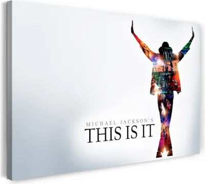 Produktbild von Leinwandbild (120x80cm): Michael Jackson This is it Tanz-Star King of Pop Legende, echter Holz-Keilrahmen inkl. Aufhänger, handgefertigt in Deutschland