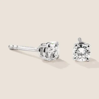 Produktbild von Brillant Diamant Ohrstecker Paar 750/- Weißgold 18 Karat Gold 0,51 ct G/VS1