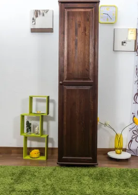 Produktbild von Massivholz-Kleiderschrank, Farbe: Nuss 190x47x60 cm
