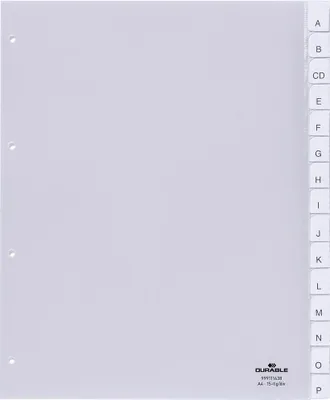 Produktbild von Durable Ordnerregister VollformatÜberbreite blanko DIN A4