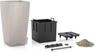 Immagine prodotto di LECHUZA Cubico Color Set completo per fioriere, 40 x 75,5 cm, 31 L, marrone sabbia