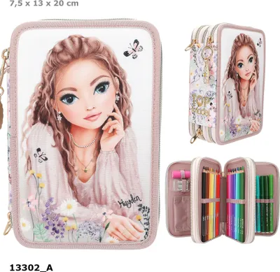 Obrázok produktu pre TOPModel 0413302, Mäkké puzdro na perá, Legovaná oceľ, Kov, Papája, Polypropylén (PP), Drevo, Viacfarebný, Obrázok, Vnútorná / vonkajšia, Dievča