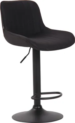 Produktbild von CLP Barhocker Lentini Stoff drehbar mit Höhenverstellung schwarz Gestell Farbe schwarz