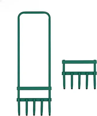 Produktbild von Hand Rasenlüfter aus Stahl, Aerifiziergabel zur Belüftung des Rasens, kompakt mit 26 cm Länge