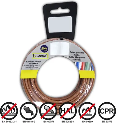 Immagine prodotto di Avvolgicavo flessibile 4mm. marrone 15mts senza alogeni