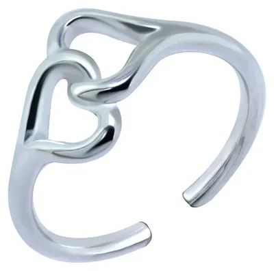 Produktbild von Zehenring Zehring zwei Herzen 925 Silber
