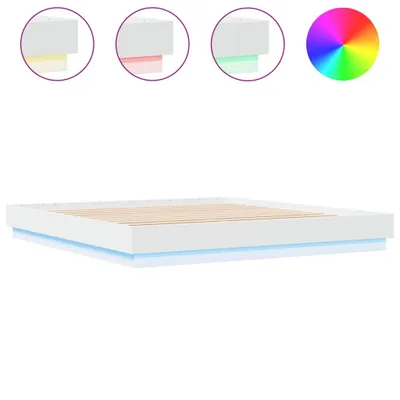 Obrázek produktu pro Rám postele s LED osvětlením bílý 200 x 200 cm