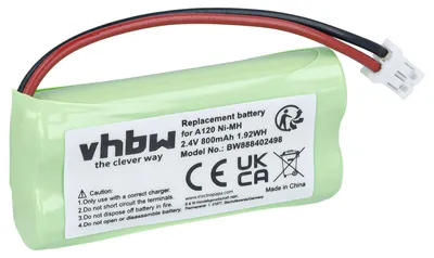 Produktbild von vhbw Akku Ersatz für V30145-K1310-X383, T436-U1, V30145-K1310-X359, T382 für schnurlos Festnetz Telefon (800 mAh, 2,4 V, NiMH)