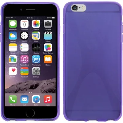 Produktbild von PhoneNatic Case kompatibel mit Apple iPhone 6s / 6 - lila Silikon Hülle X-Style + 2 Schutzfolien