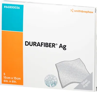 Image de Pansement Durafiber Ag 15x15 cm 5 pces