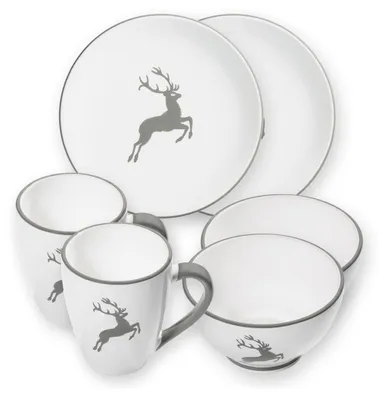 Image de Gmundner Keramik Grauer Hirsch, Petit déjeuner du chalet pour 2 coupes