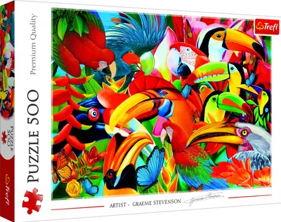 Produktbild von Puzzle Barevní ptáci 500 díkků