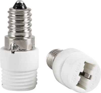 Produktbild von 2x Lampensockel Adapter Konverter E14 Fassung auf G9 Sockel Lampenadapter