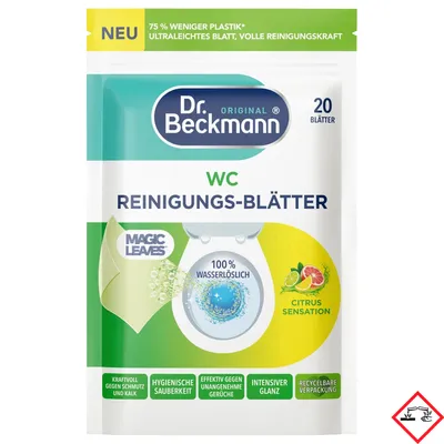 Zdjęcie produktu dla Dr Beckmann Listki czyszczące do WC Citrus Sensation 44g