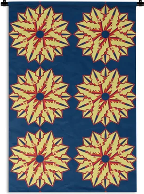 Produktbild von MuchoWow® Wandteppich Wandbehang Sterne - Muster - Abstrakt 120x180 cm Tapisserie Dekoration Wandtuch - Schlafzimmer - Dekorationen für das Haus