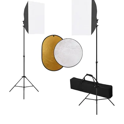 Imagen del producto de Kit de estudio fotográfico con luces softbox y reflector