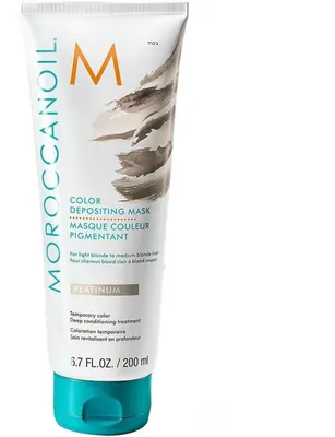 Immagine prodotto di Moroccanoil Color Depositing Mask maschera nutriente con pigmenti colorati Platinum 200 ml