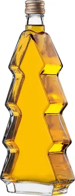 Image de KADAX Bouteilles en verre en forme de sapin, 500ml, 1 pièce, Bouteilles de Noël avec bouchon à vis, Bouteilles à liqueur pour Noël, Bouteilles à liqueur vides à remplir (or)
