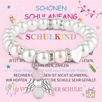 Image de Première scolarisation fille bracelet ange gardien porte-bonheur écolier 2024