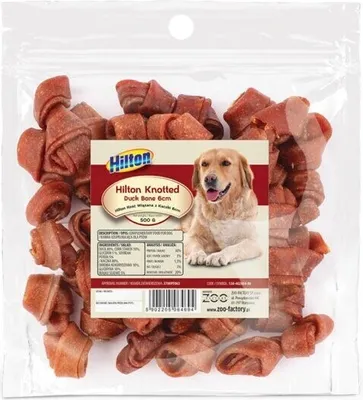 Produktbild von Hilton Meat Strips Bound in Duck Bone 0.5Kg - Ein getrockneter Entenriegel Snack