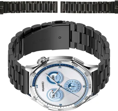 Produktbild von Bizon Strap Uhr Aura Smartwatch 22 mm schwarz