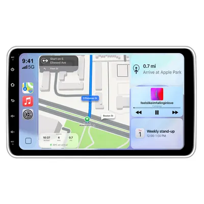 Produktbild von 1DIN 4GB+64GB 10.1 Zoll Android 15 Autoradio mit Wireless Carplay Android Auto GPS NAVI WIFI BT RDS USB DSP