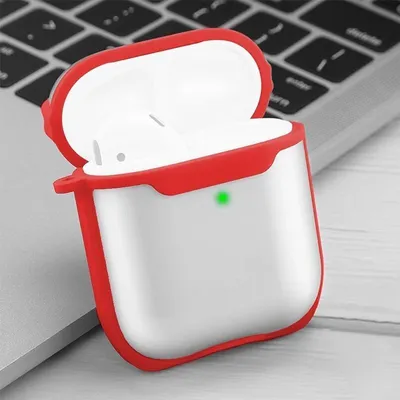 Produktbild von Mobigear Shockproof  Apple AirPods 1 Stoßfeste Hardcase Hülle - Rot