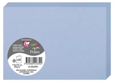 Obrázek produktu pro Pollen by Clairefontaine Doppelkarte C6, levandulově modrá