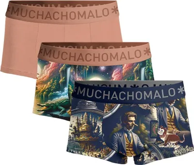 Produktbild von Muchachomalo Herren Boxershorts – 3er Pack – Baumwolle Stretch – Bequeme Unterwäsche – Größe XXXL - PINOCCHIOPETER3025-07
