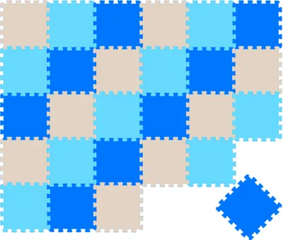 Produktbild von 27 Teile Baby Kinder Puzzlematte ab Null - 30x30 Puzzle Spielmatte Krabbelmatte