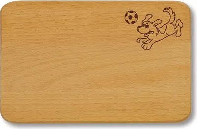 Produktbild von KESPER 85017 Schneidebrettchen aus Buche - Hund, 23 x 15 x 1 cm / Frühstücksbrettchen