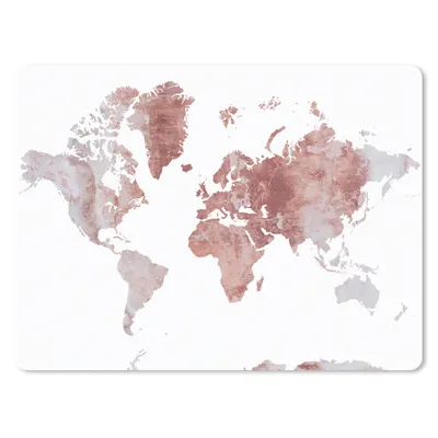 Produktbild von MuchoWow® Mauspad Mousepad Weltkarte - Rosa - Marmor 40x30 cm - Mousepads - Maus Mat - Pad - Mausunterlage - Anti Rutsch