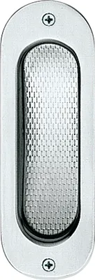 Produktbild von MARCHESI Schiebetürmuschel oval, 40 x 120 mm, ungelocht, Edelstahl matt
